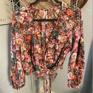 Free People Wrap Floral Top